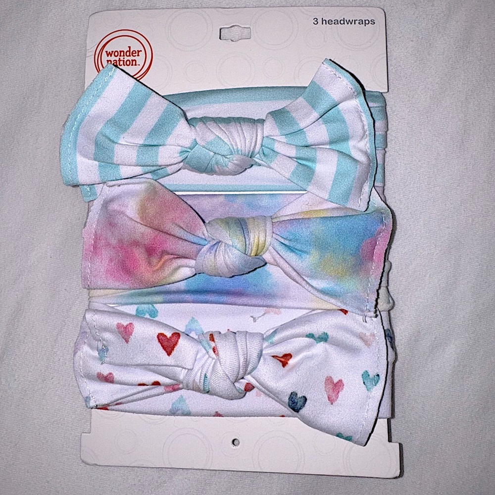 Wonder Nation 3pc Tie-dye Girls Headbands